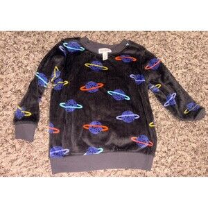 Cat & Jack 3T‎ velour crewneck sweatshirt EUC